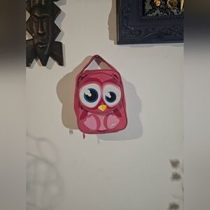 Smash insulated with extra pocket with handle owl travel lunchbox bag